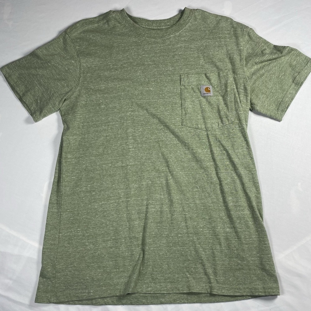 Carhartt Pocket T Shirt Adult Size M Heather Green Short Sleeve Loose Fit